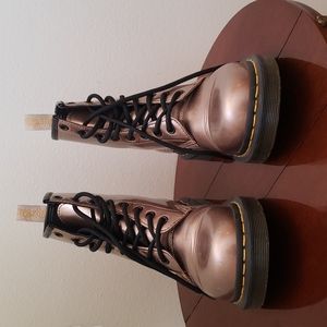 Rose gold Doc Martens